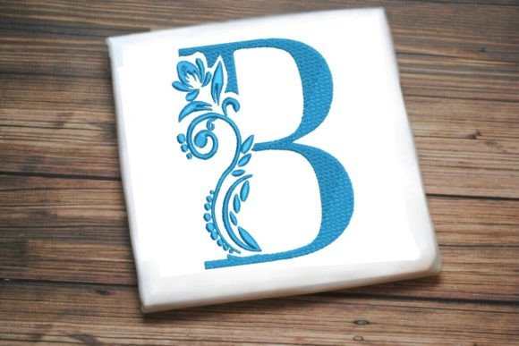 B Letter Elegant Illustrated Alphabet Decoration