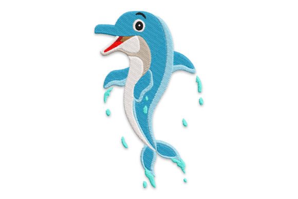 Baby Dolphin Embroidery Design