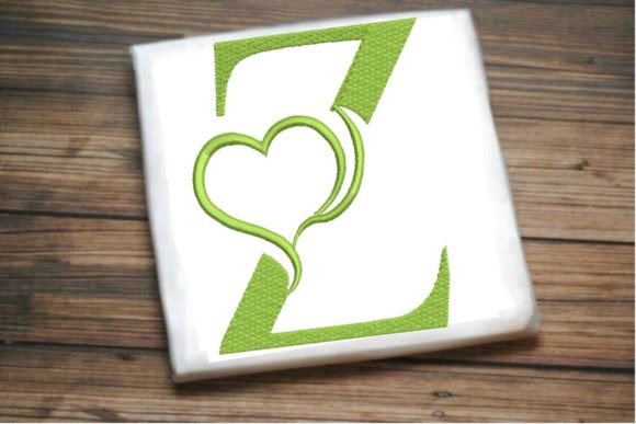 Beautiful Z Letter Heart Alphabet