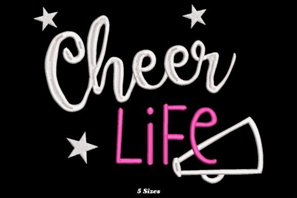 Cheer Life Embroidery Design
