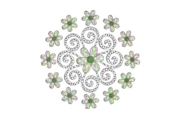 Colorful Floral Quilt Block