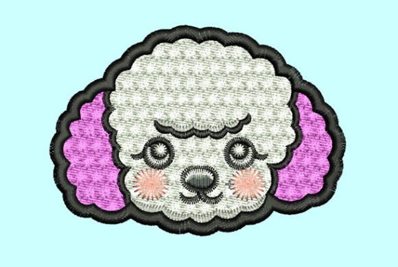 Cute Poodle Embroidery Design