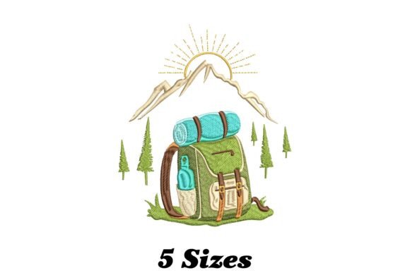 Hiking Backpack Embroidery Design