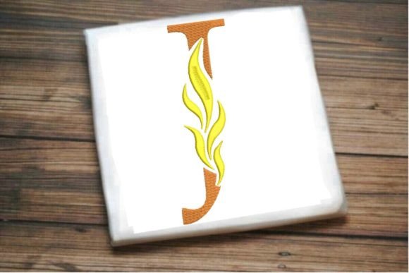 J Letter Beautiful Fire Alphabet