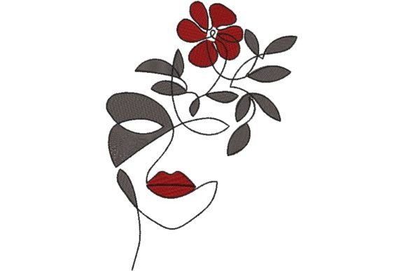 Minimalist Line Art Woman Face 2