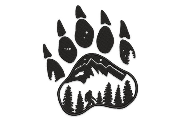 Mountains Bear Paw Print