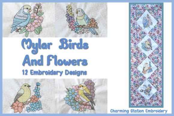 Mylar Birds and Flowers