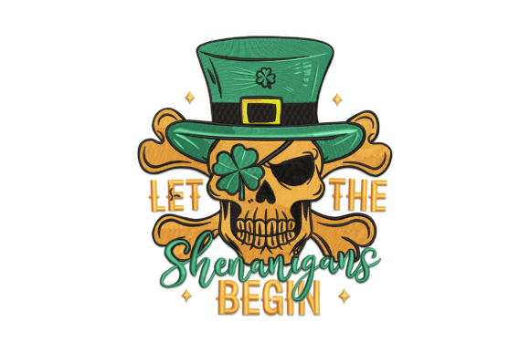 St. Patrick's Day Skull