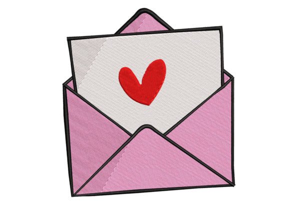 Valentine Envelope Embroidery Design
